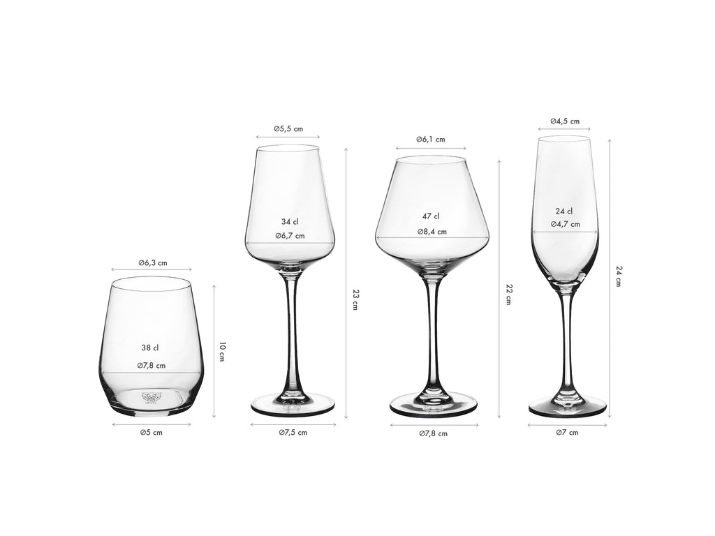 Nude - Set De 24 Verres - Lagom