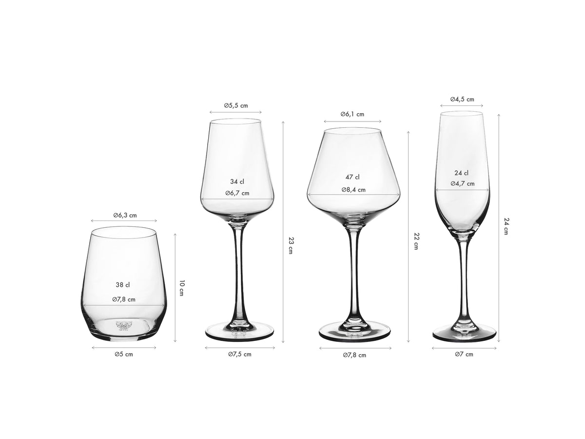 Nude - Set De 24 Verres - Lagom