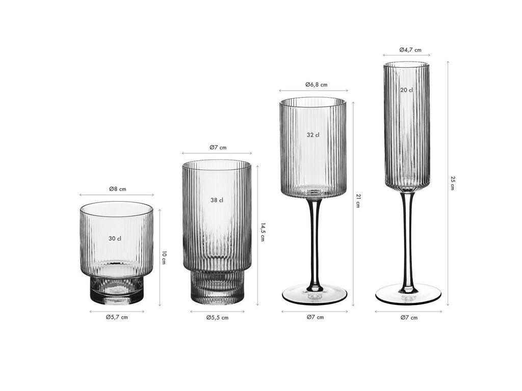 Nude - Set De 24 Verres - Linje