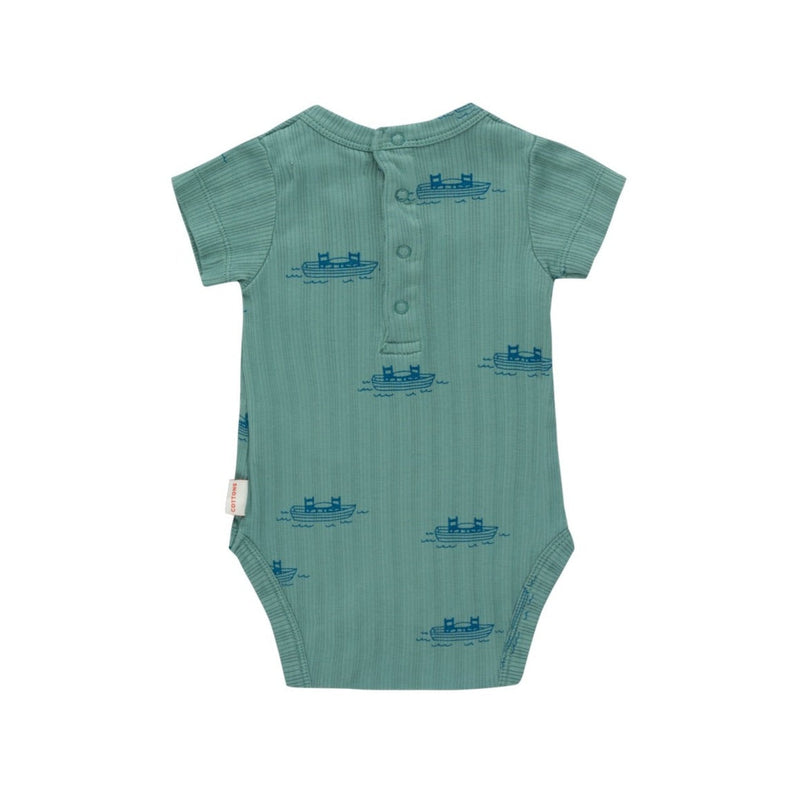 Body 'Sea table' verde azulado claro - Selección Tinycottons disponible en amaetc.com, concept store ecológico para niños