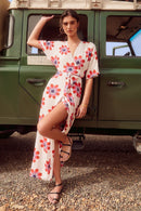 Blanc Vestido Kimono Sicuani - Y Rojo