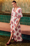 Blanc Vestido Kimono Sicuani - Y Rojo