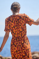 Robe Rivage Cumin Paprika - Marron Et Jaune