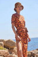 Robe Rivage Cumin Paprika - Marron Et Jaune