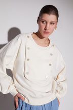 Sweat-Shirt Poppy Cream
