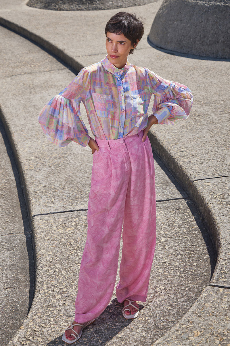 Blouse Fabuleuse Songes D'Alice - Violet Et Rose