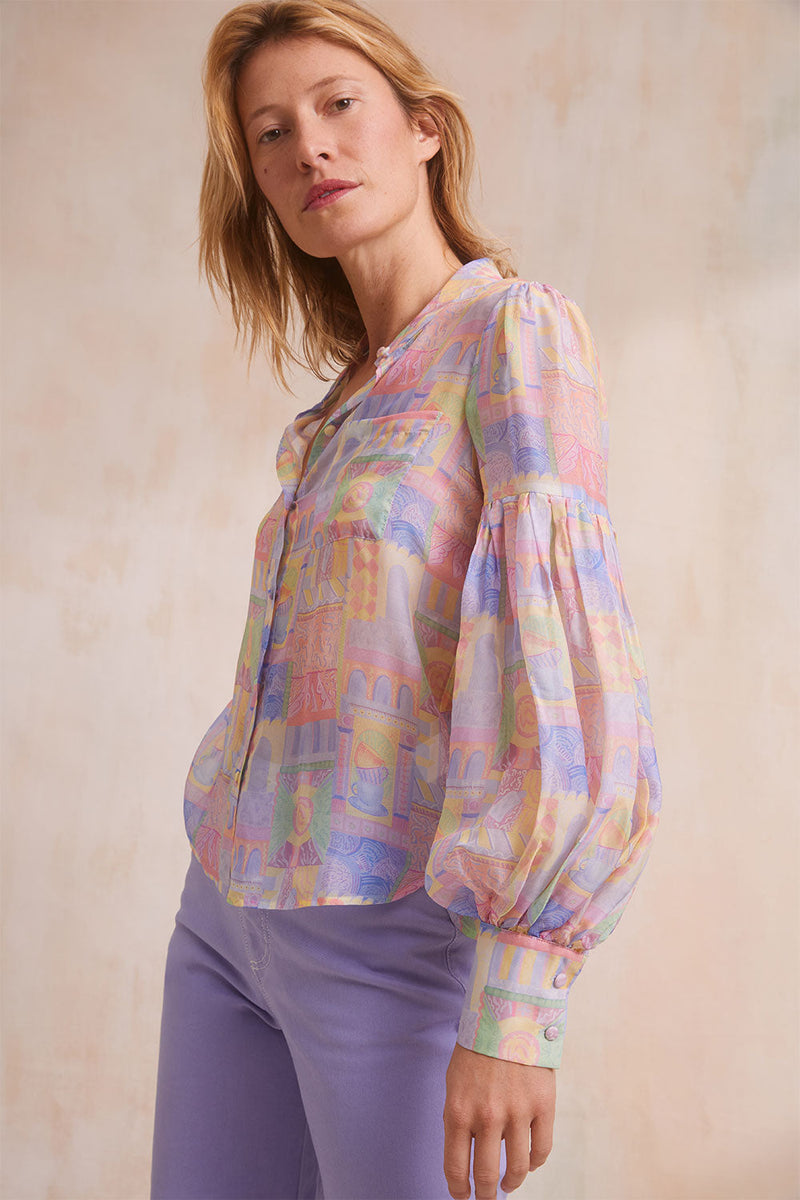 Blouse Fabuleuse Songes D'Alice - Violet Et Rose