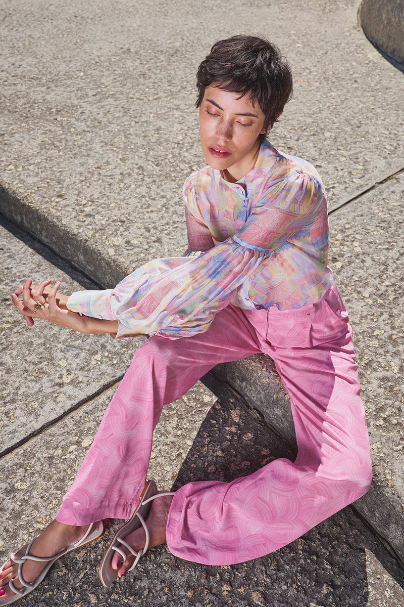 Blouse Fabuleuse Songes D'Alice - Violet Et Rose