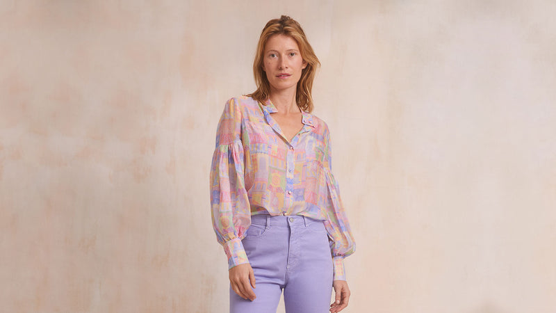 Blouse Fabuleuse Songes D'Alice - Violet Et Rose