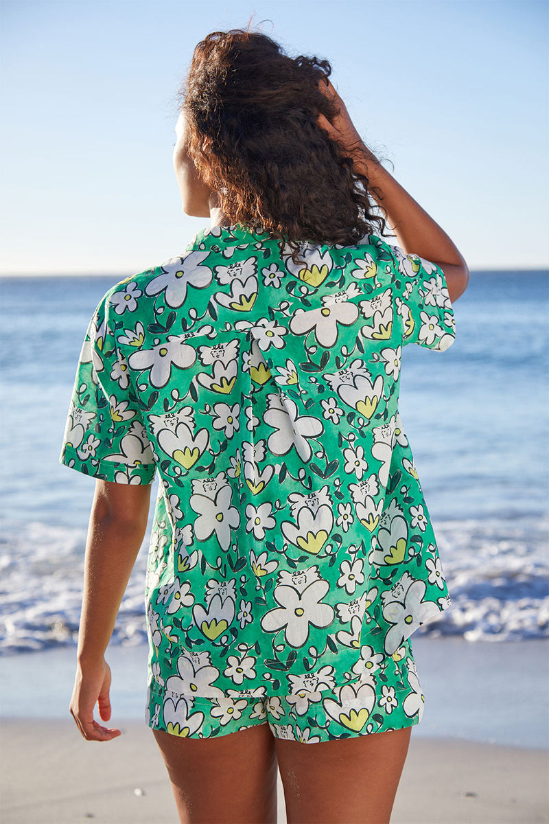 Playa Soi X Willa Blusa - Verde Y Blanc