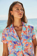 Blusa Victoire - Azul y naranja