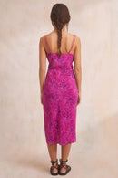 Robe Fatale En Soie Polpo - Rose Et Violet