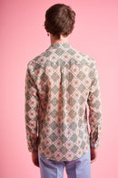 Printed Swiss Cotton Voile Straight-Cut Shirt