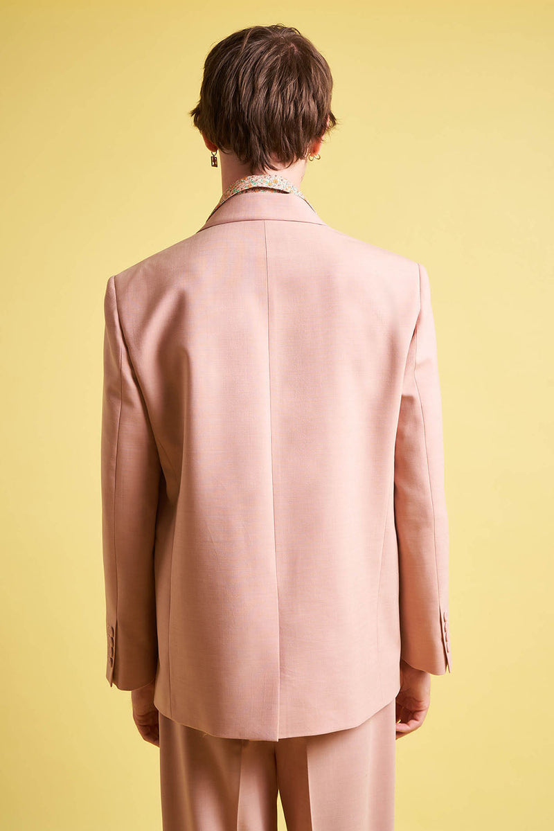Boxy jacket with single-breasted back - Pink