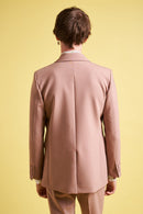 Straight-cut jacket with single-breasted back - Pink