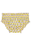 Bloomer BETTY couche culotte élastique pour bébé mixte unisexe en coton 100% bio certifié GOTS style vintage motif petites fleurs jaunes