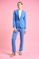 Full-length fitted suit jacket - Ocean