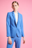Portrait fitted suit jacket - Ocean