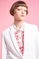 Close-up fitted suit jacket - Blanc