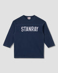 3/4 Football Tee - Navy W/Print