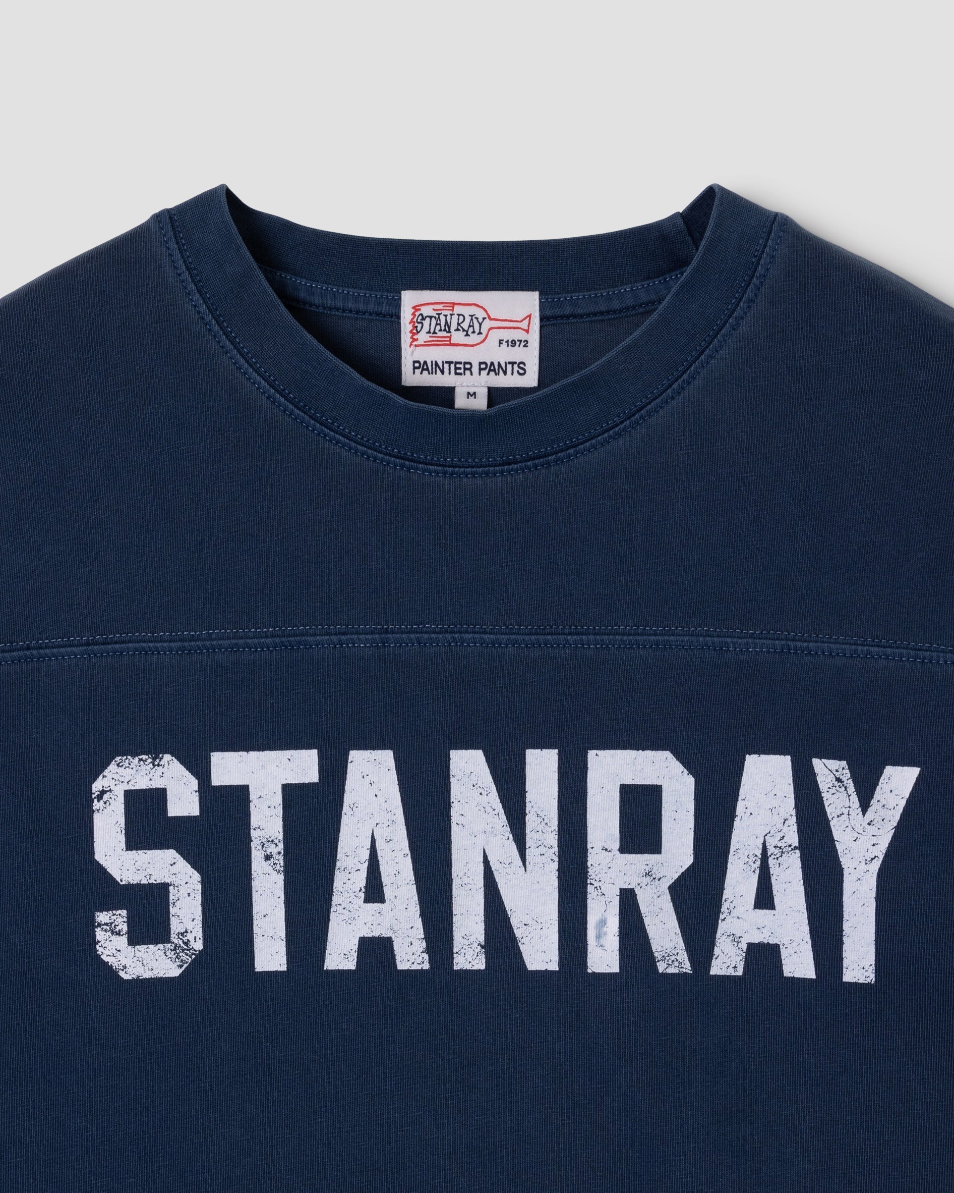 3/4 Football Tee - Navy W/Print