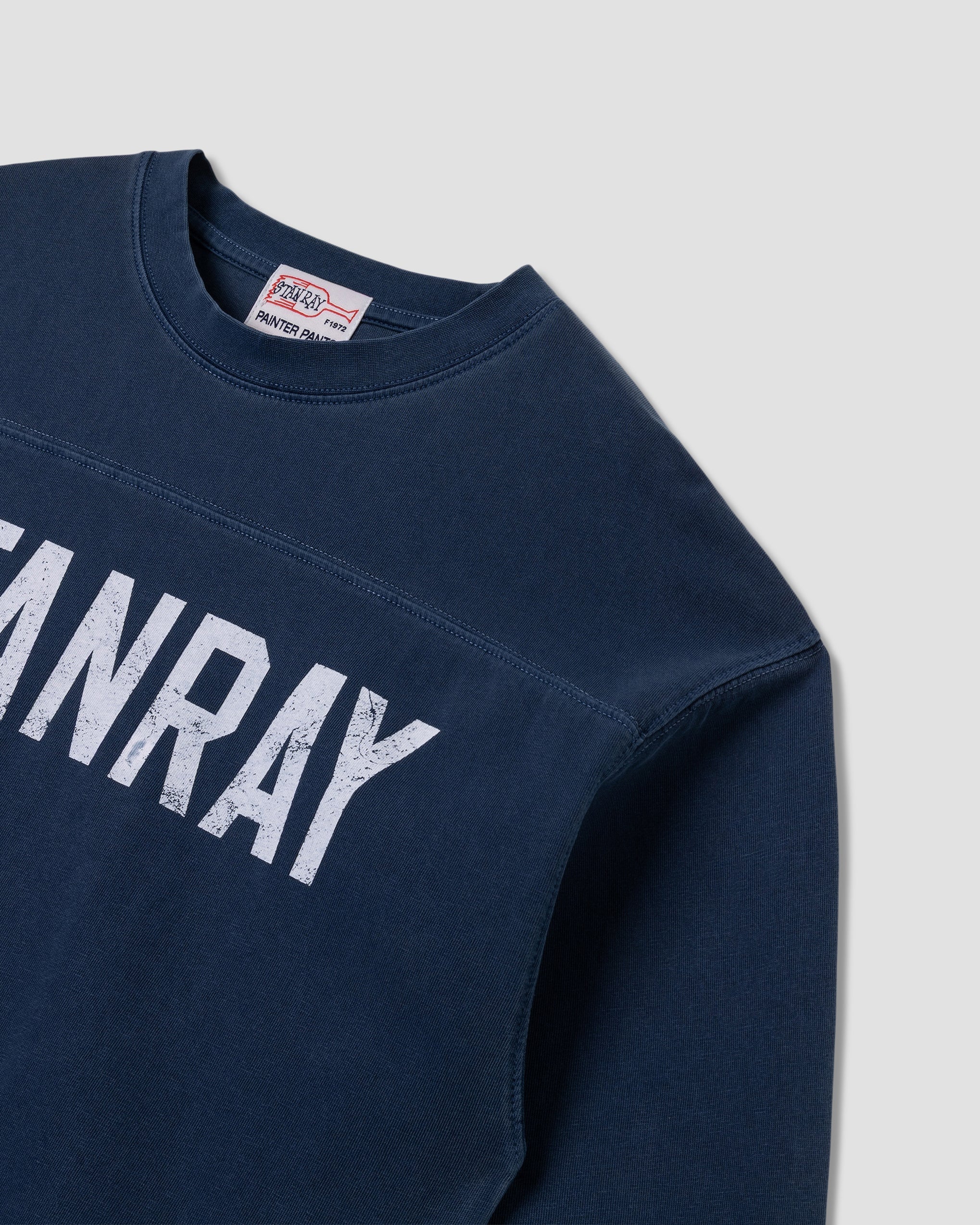 3/4 Football Tee - Navy W/Print