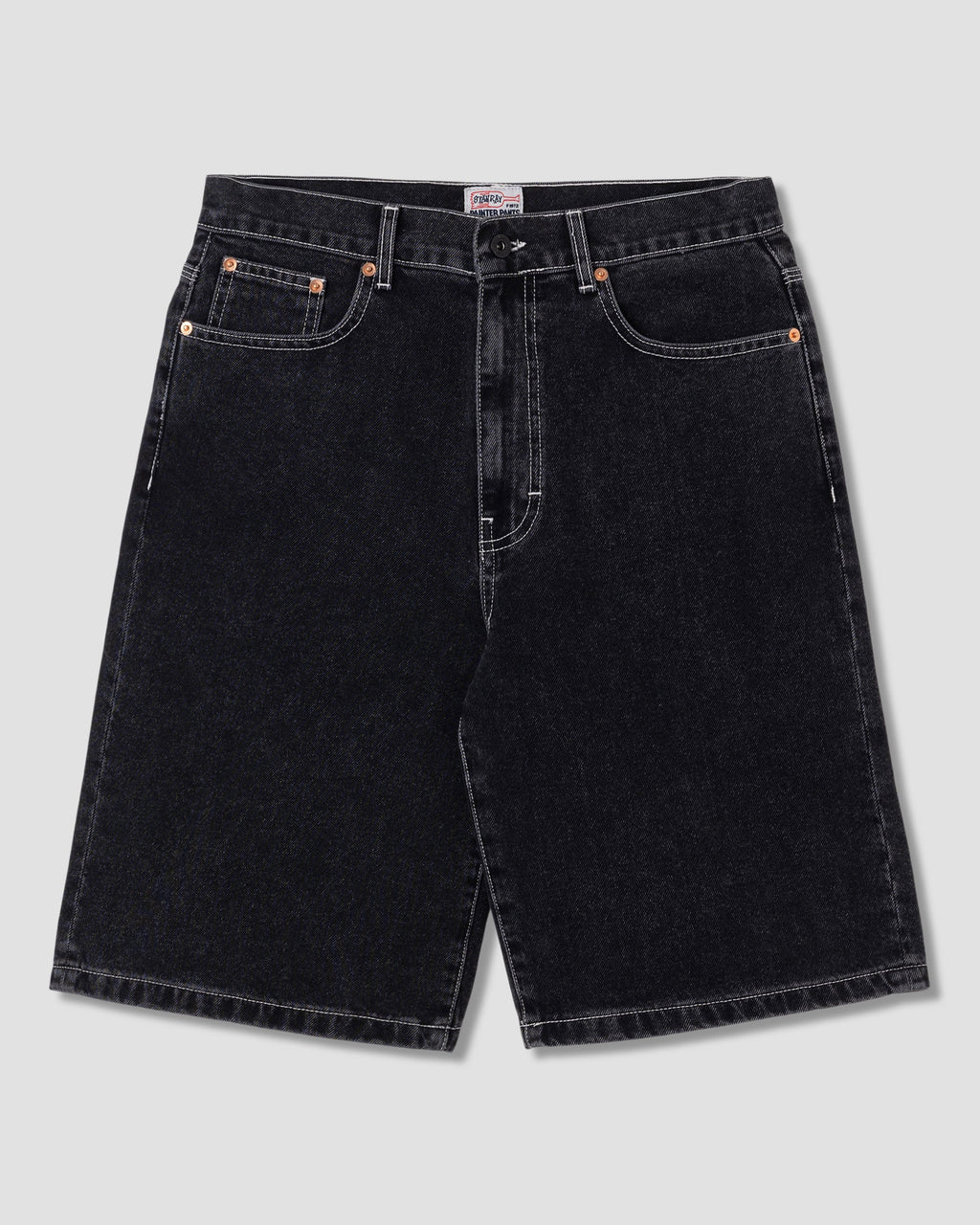 Wide 5 Short - Washed Black Denim