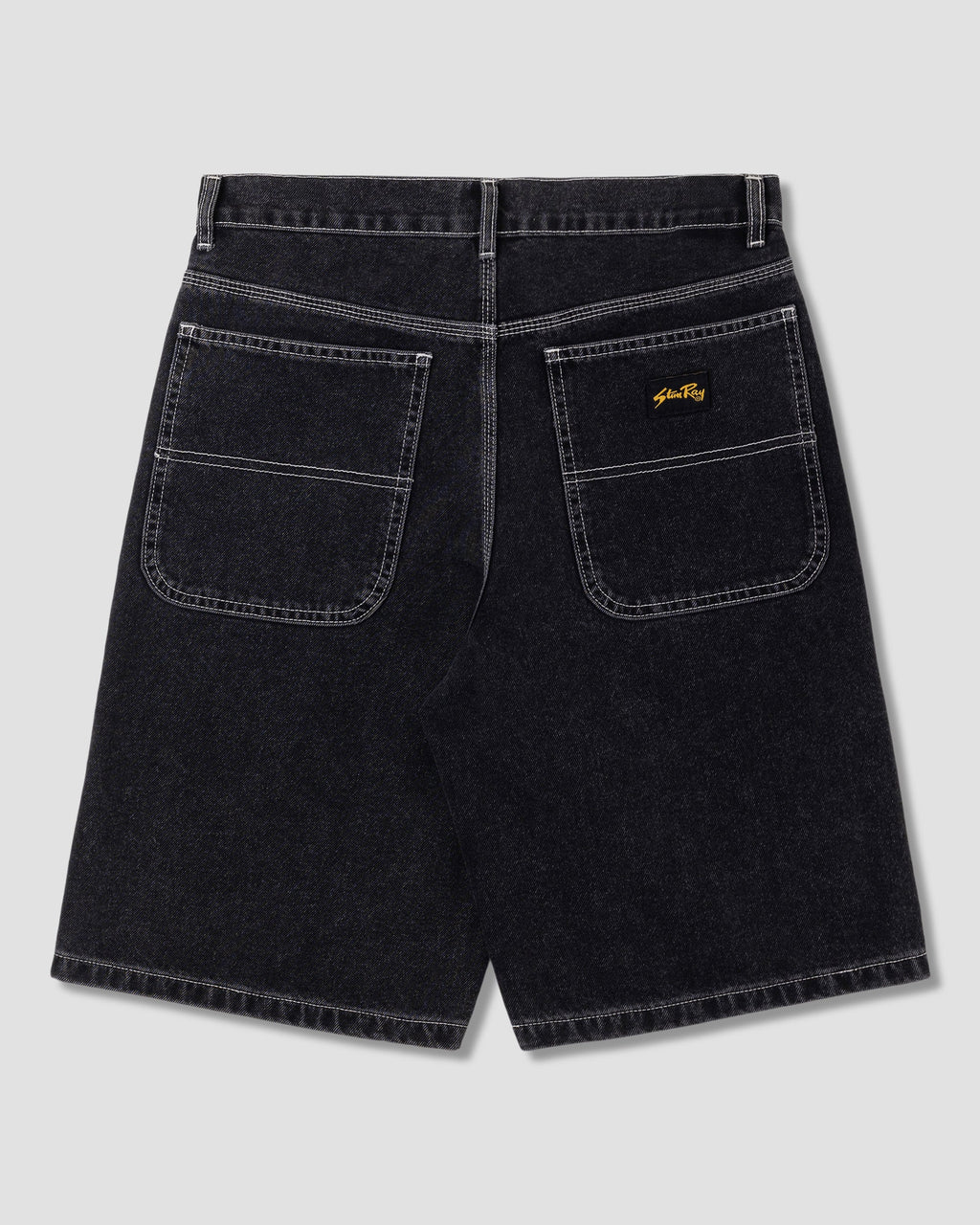 Wide 5 Short - Washed Black Denim