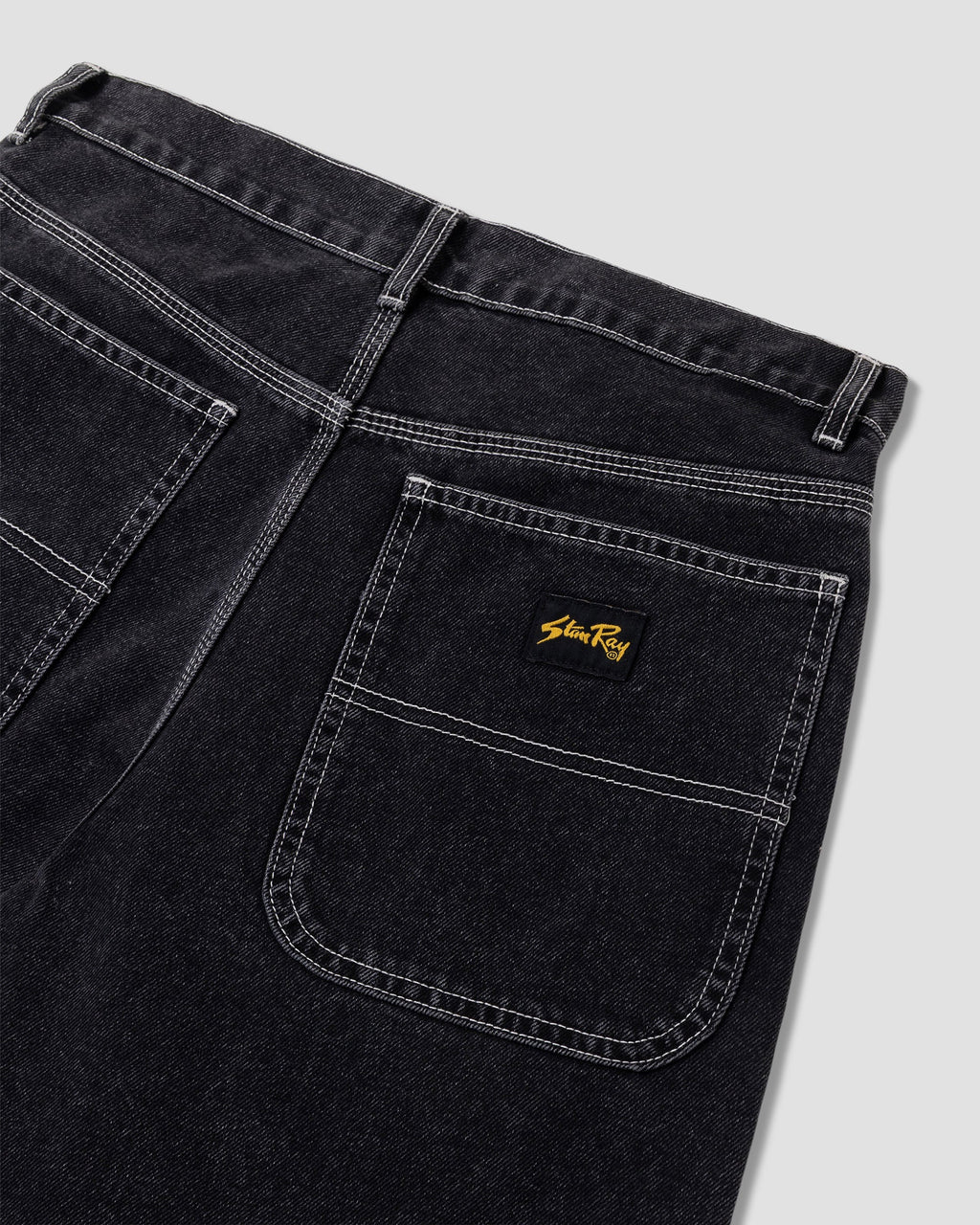 Wide 5 Short - Washed Black Denim