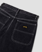 Wide 5 Short - Washed Black Denim