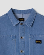 Painters Pop Over Shirt - Mid Stone Denim