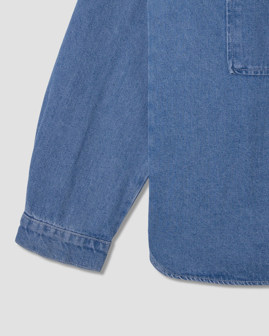 Painters Pop Over Shirt - Mid Stone Denim