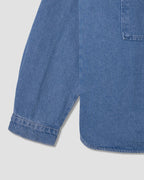 Painters Pop Over Shirt - Mid Stone Denim