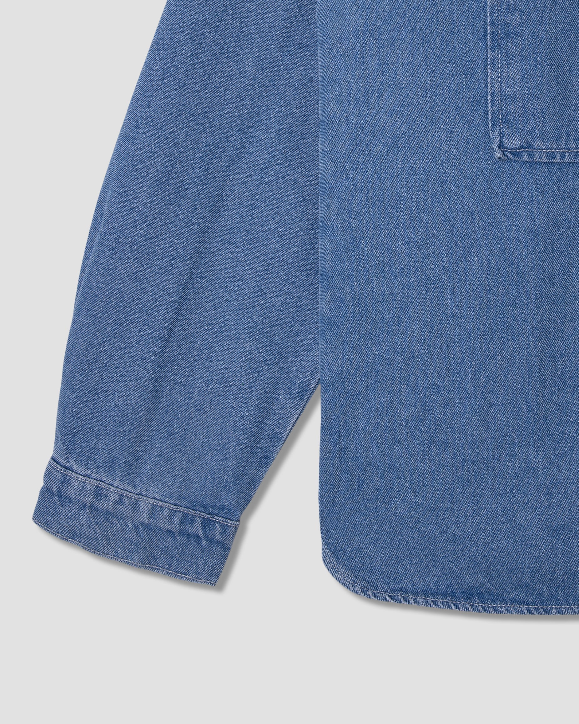 Painters Pop Over Shirt - Mid Stone Denim