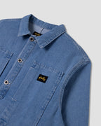 Painters Pop Over Shirt - Mid Stone Denim