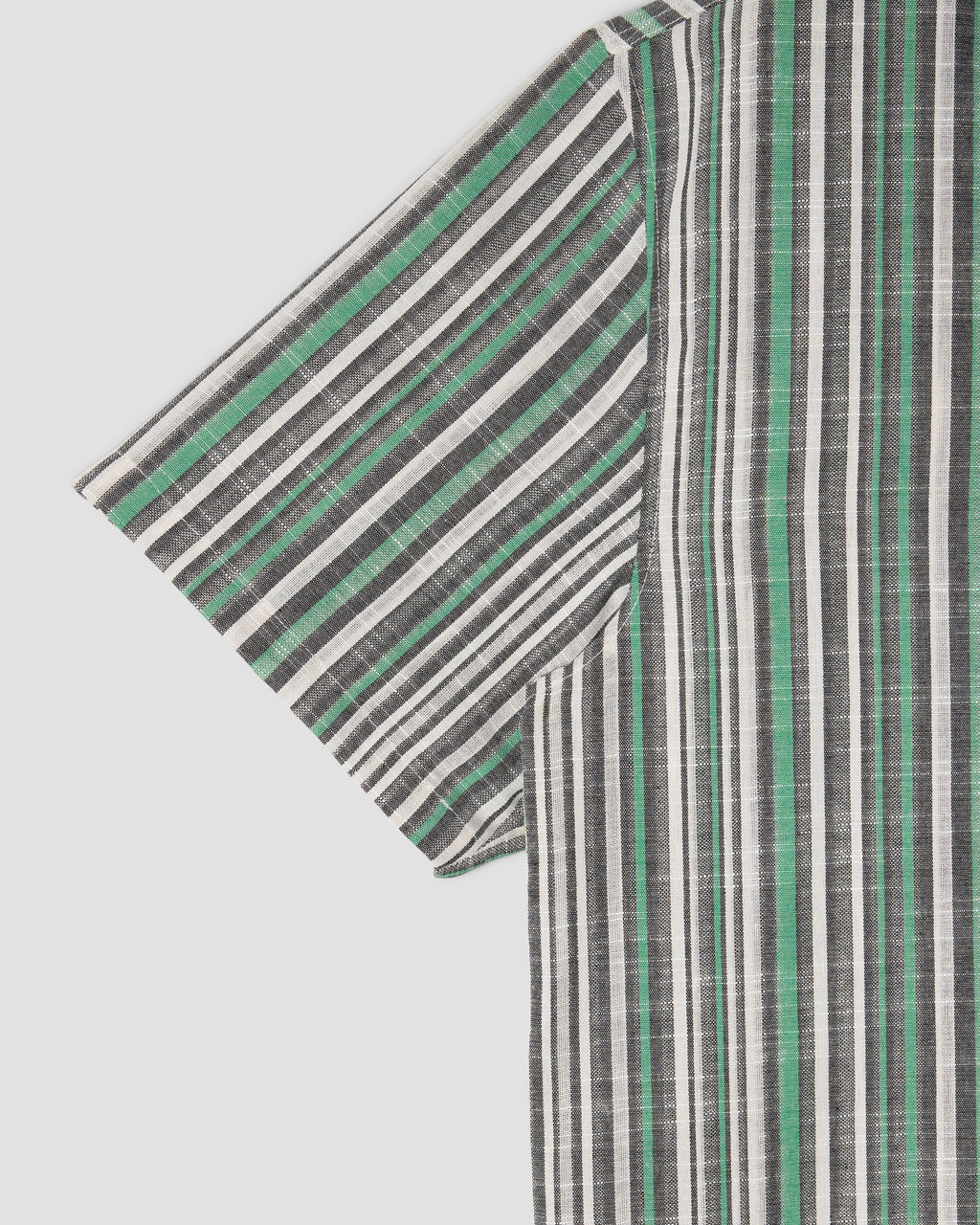 Tour Shirt - Black/Green Stripe