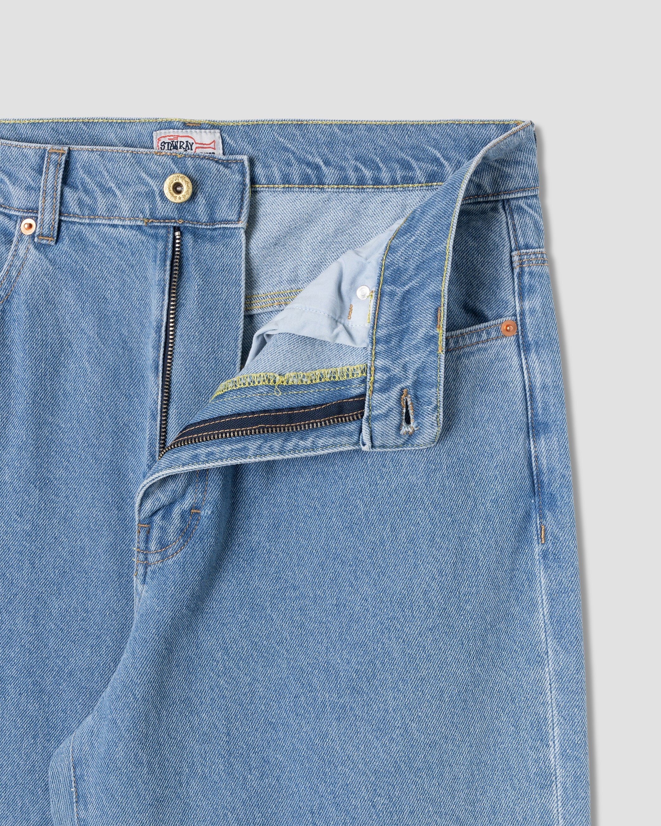Wide 5 - Mid Stone Denim