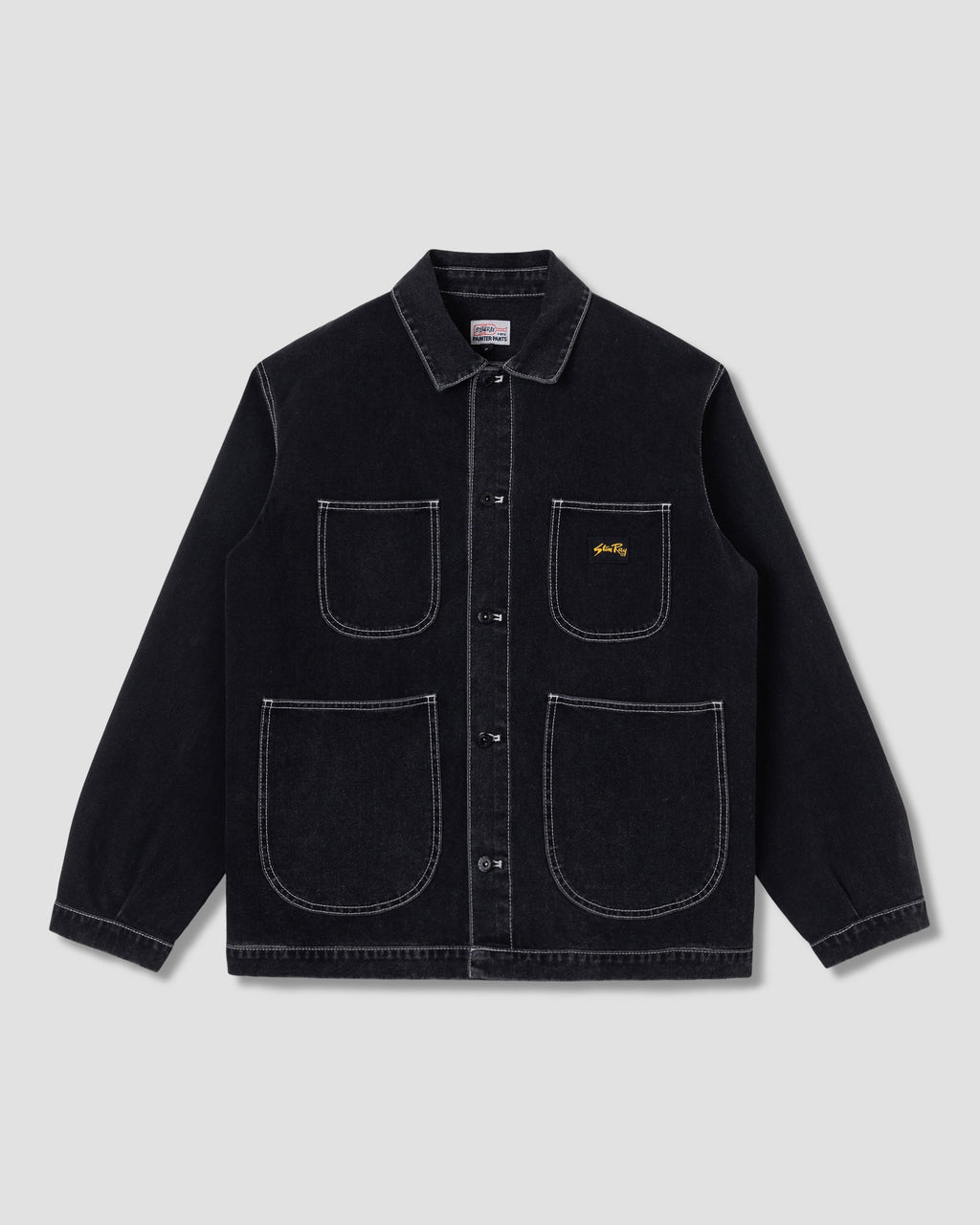 Coverall Jacket - Washed Black Denim