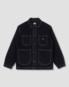 Coverall Jacket - Washed Black Denim