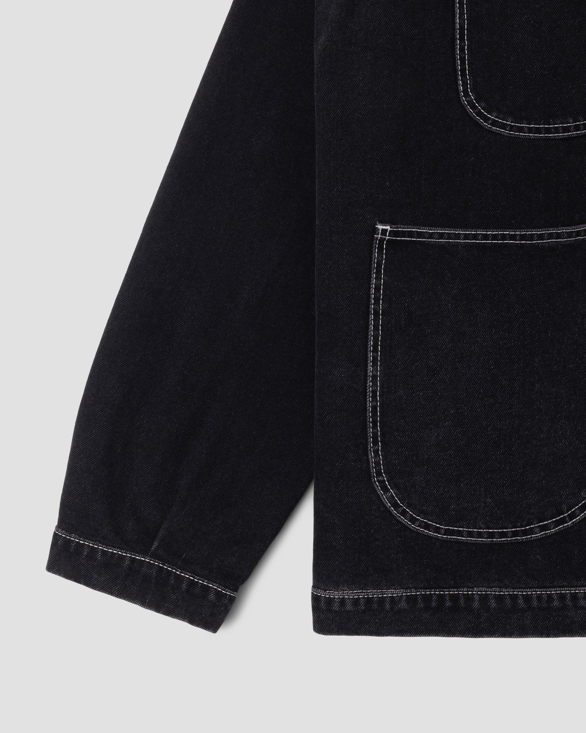 Coverall Jacket - Washed Black Denim