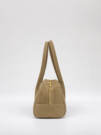 Sac Baguette En Cuir À Bandoulière Longue - Fauve