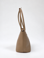 Cabas Moyen Format En Cuir - Fauve