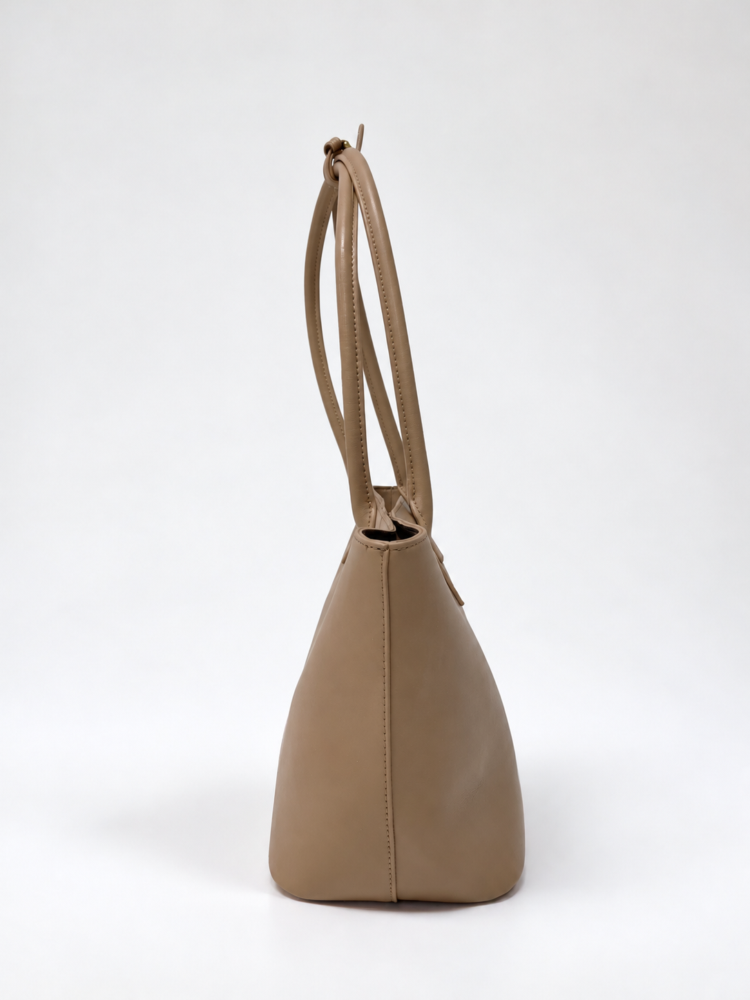 Cabas Moyen Format En Cuir - Fauve