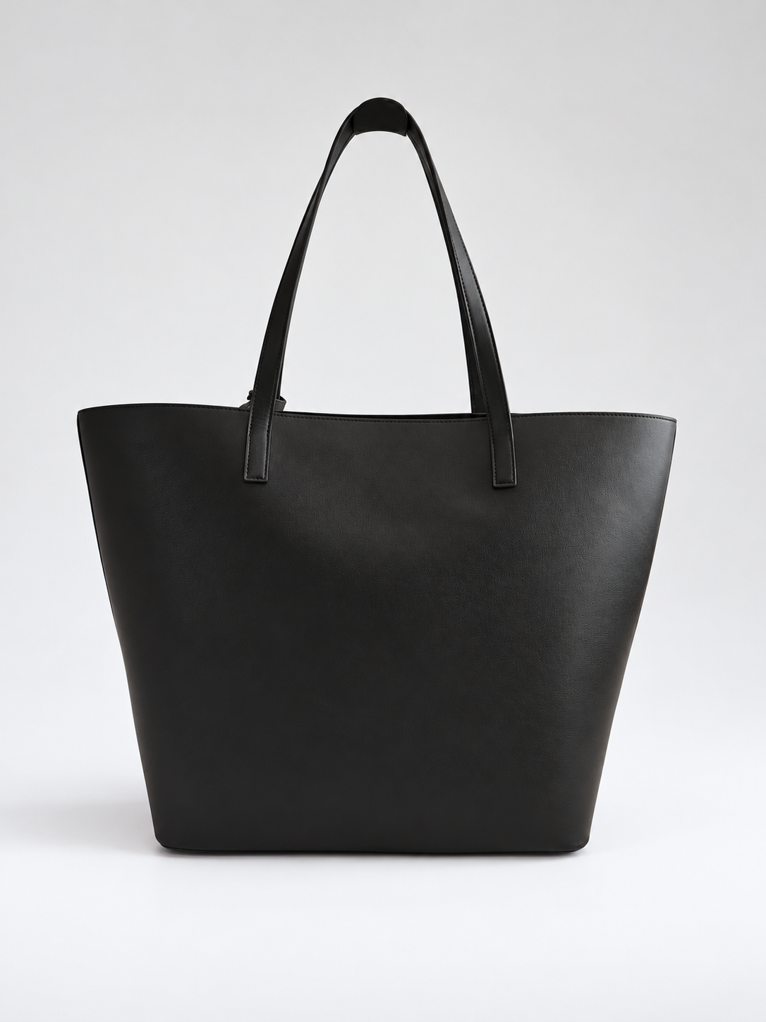 Grand Cabas Souple En Cuir - Noir