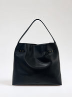 Sac Hobo En Cuir À Détail Ceinturé - Noir