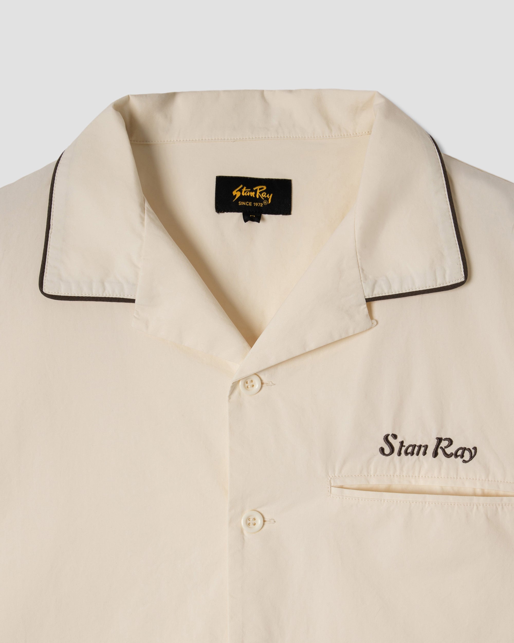 Bowling Shirt - Natural / Matt Black