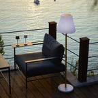 Wood - Lampadaire Solaire - Acier - Beige
