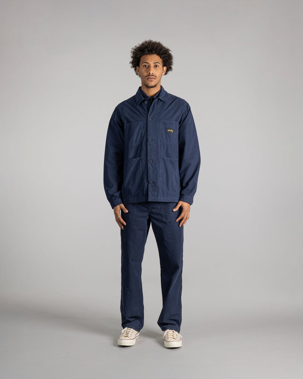 Coverall Jacket - Navy Poplin