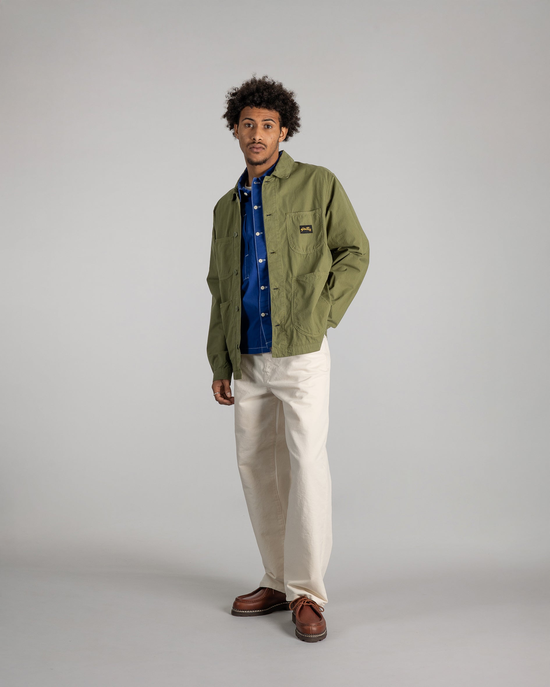 Coverall Jacket - Olive Poplin