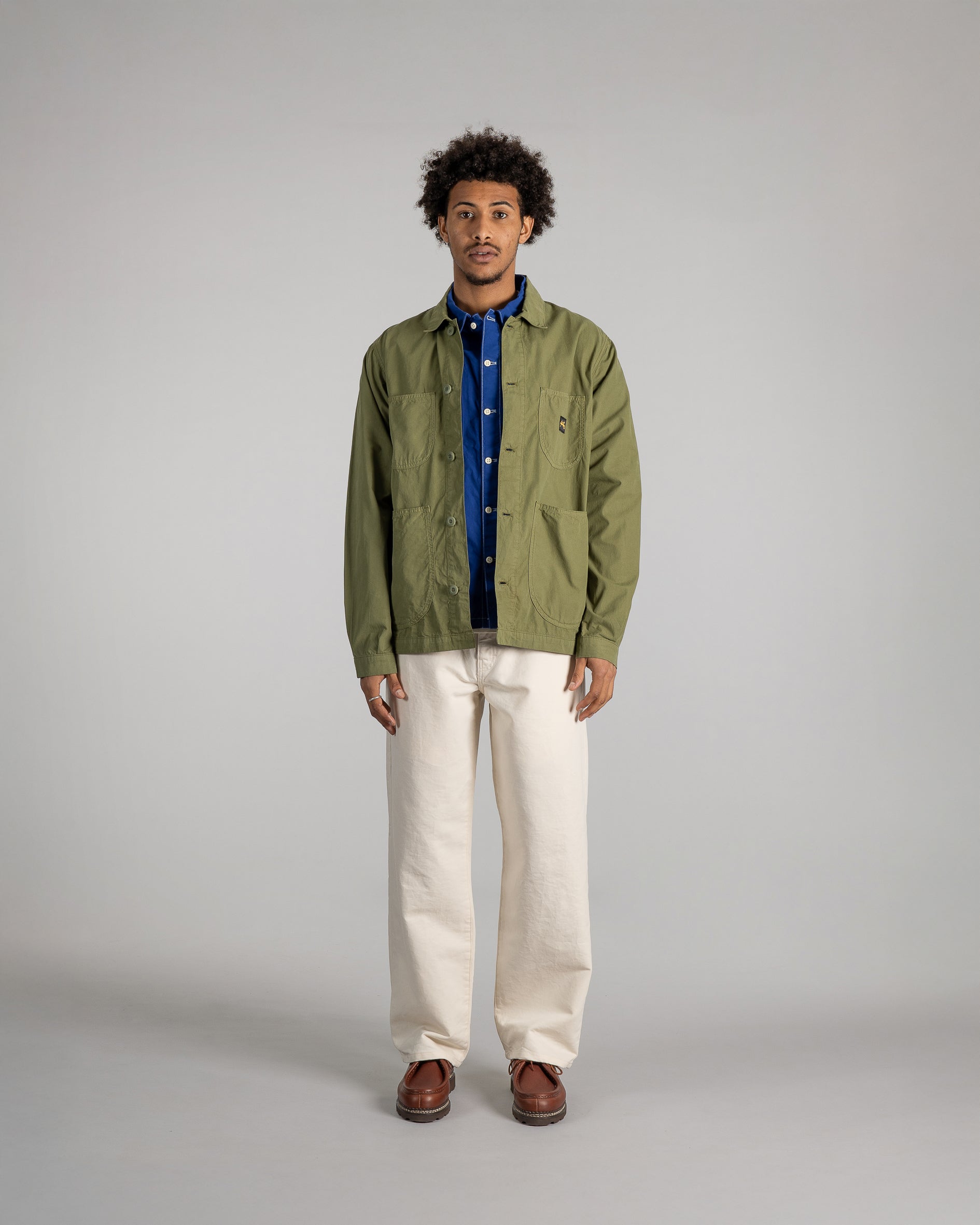 Coverall Jacket - Olive Poplin